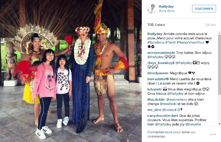 Postée ce mercredi matin sur le compte Instagram de Laeticia Hallyday depuis Bora Bora