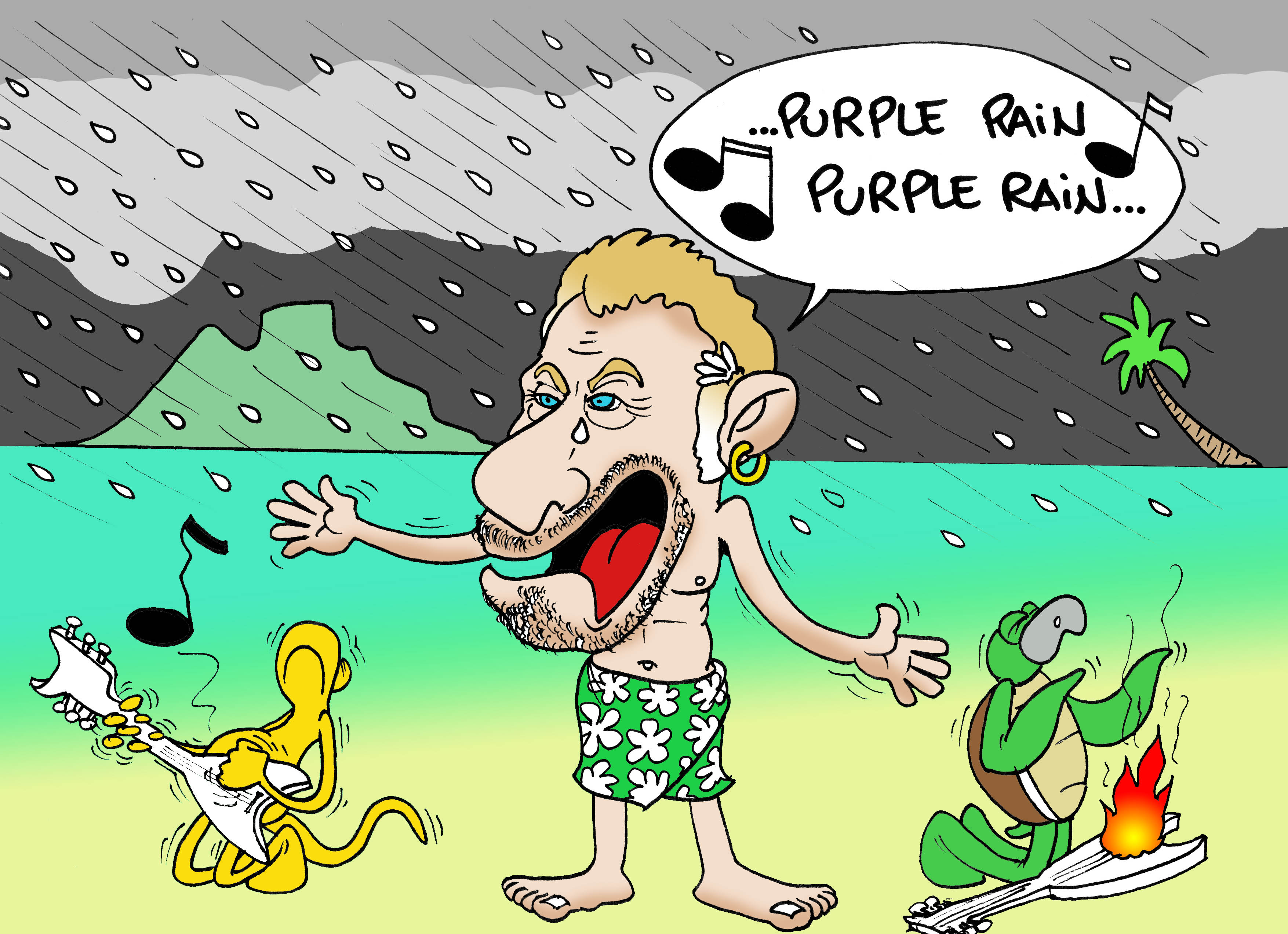 "Hommage de Johnny à Prince" par Munoz