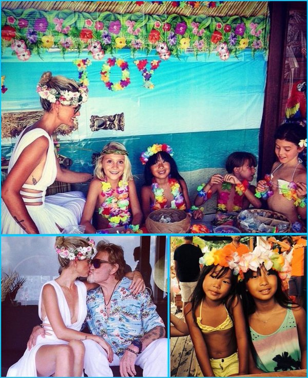 À Bora Bora, Johnny Hallyday se ressource en famille avant son concert à Tahiti le 4 mai