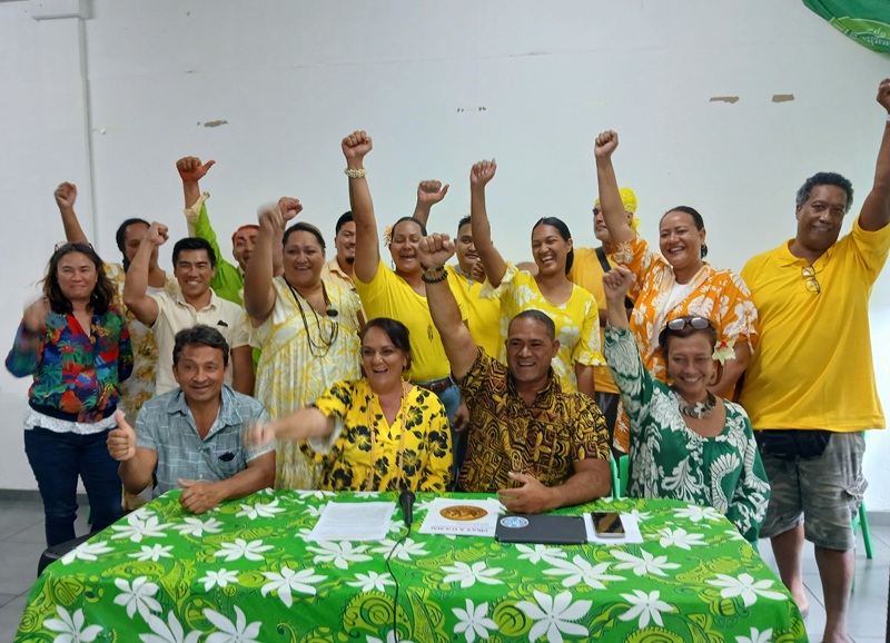 La liste Pirae a ti'a mai menée par le tandem Temarama Varney et Tiare Virgile-Tecchi