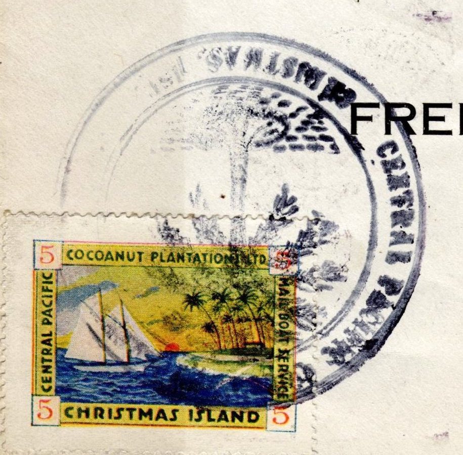 Gros plan sur un des timbres émis par Rougier : les collectionneurs s’arrachèrent ces vignettes et les bénéfices tombèrent dans l’escarcelle du prêtre.