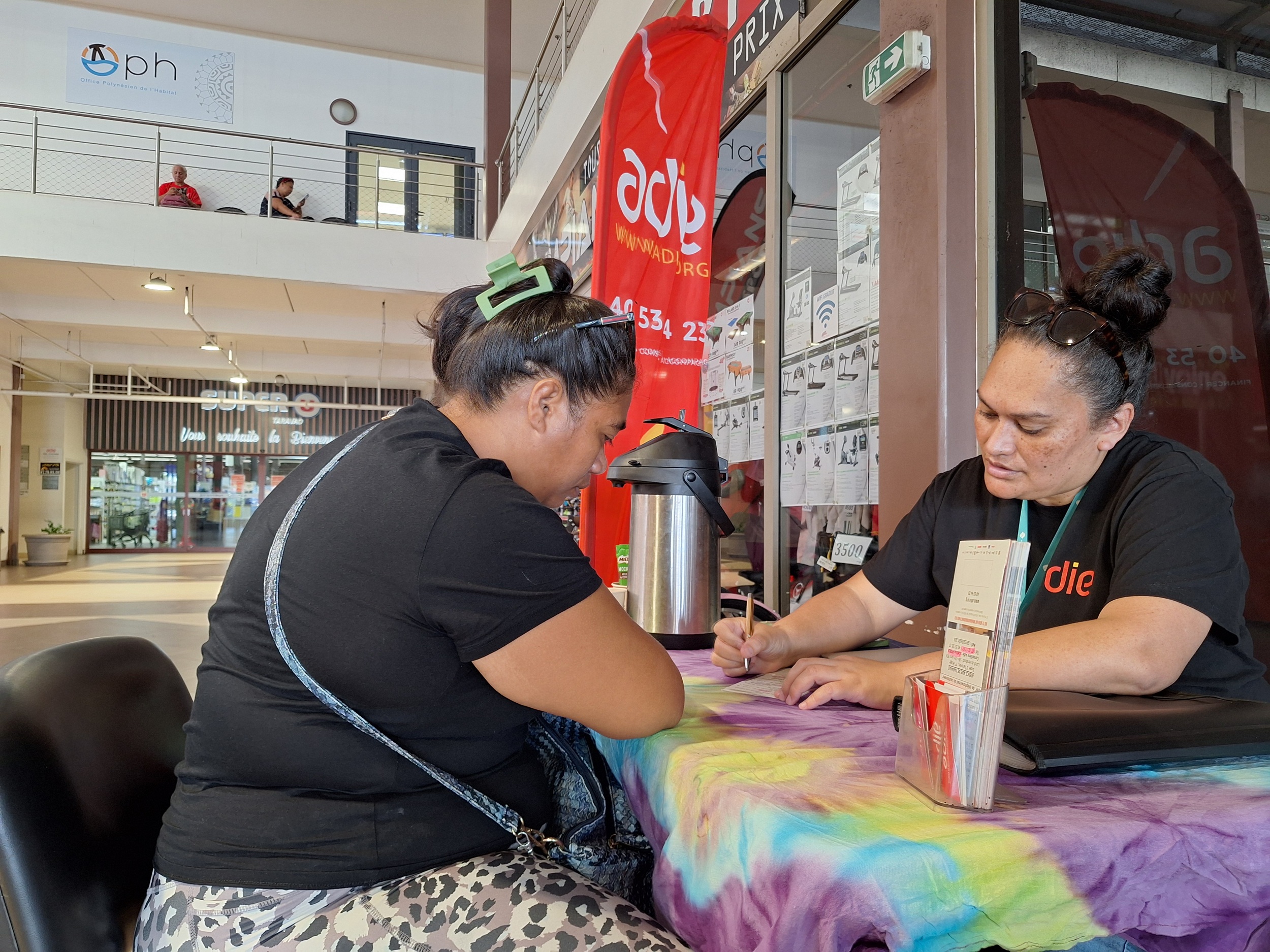 La conseillère de l’Adie a enchainé les entretiens ce mercredi matin (Crédit : Anne-Charlotte Lehartel).