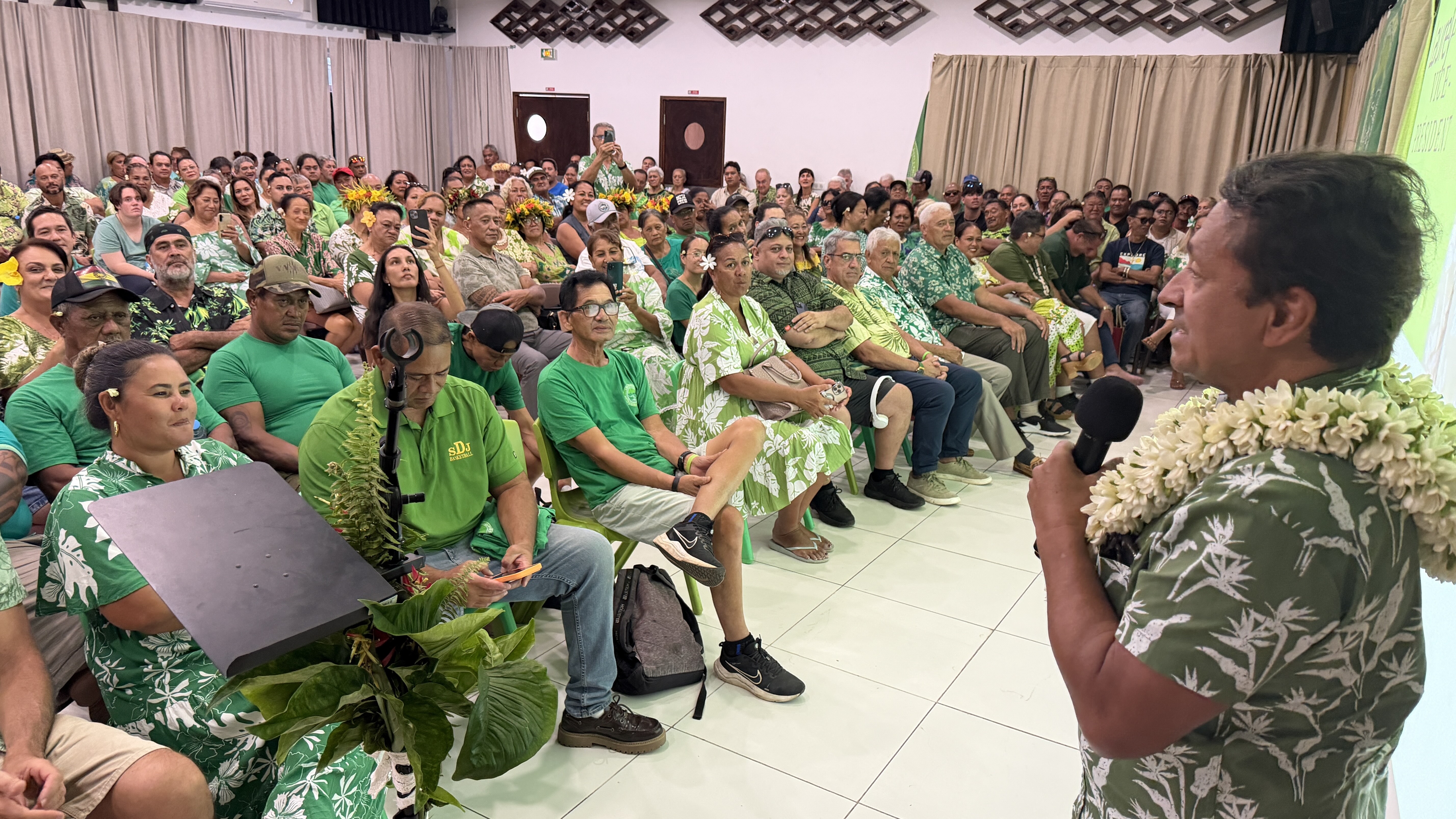 Congrès de A Here Ia Porinetia, le 7 février à Tahiti : le parti autonomiste lance sa première offensive municipale avec l’objectif de s’implanter durablement dans les communes polynésiennes.