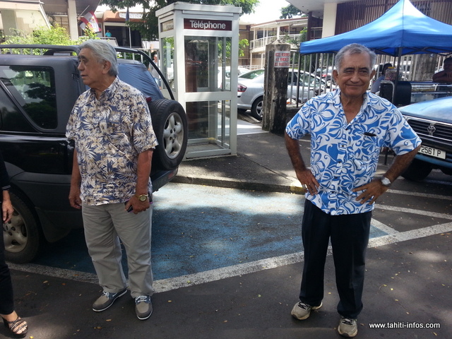 Oscar Temaru, ce mercredi matin à la sortie du palais de justice, vient de s'entretenir en sa qualité de maire de Faa'a avec le juge d'instruction chargé du dossier, Thierry Fragnoli.
