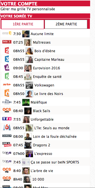 Fenuatv.com votre programme TV interactif  au quotidien