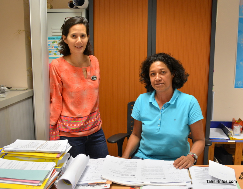 Vaea Dang, responsable de la formation professionnelle, et Tania Tehei, directrice par intérim du Sefi.