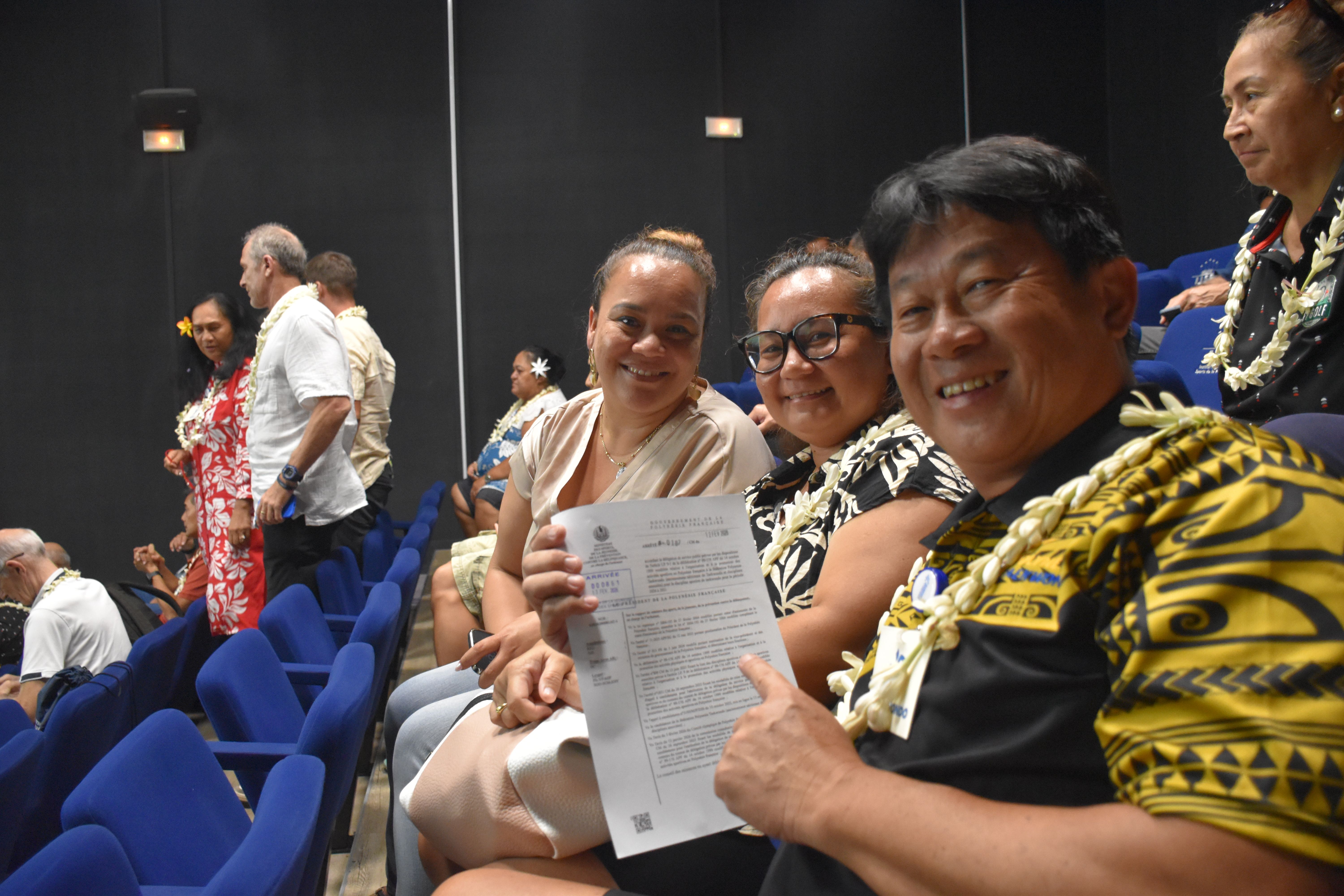 Les membres de la  Polynesia Taekwondo étaient présents pour signer le contrat.