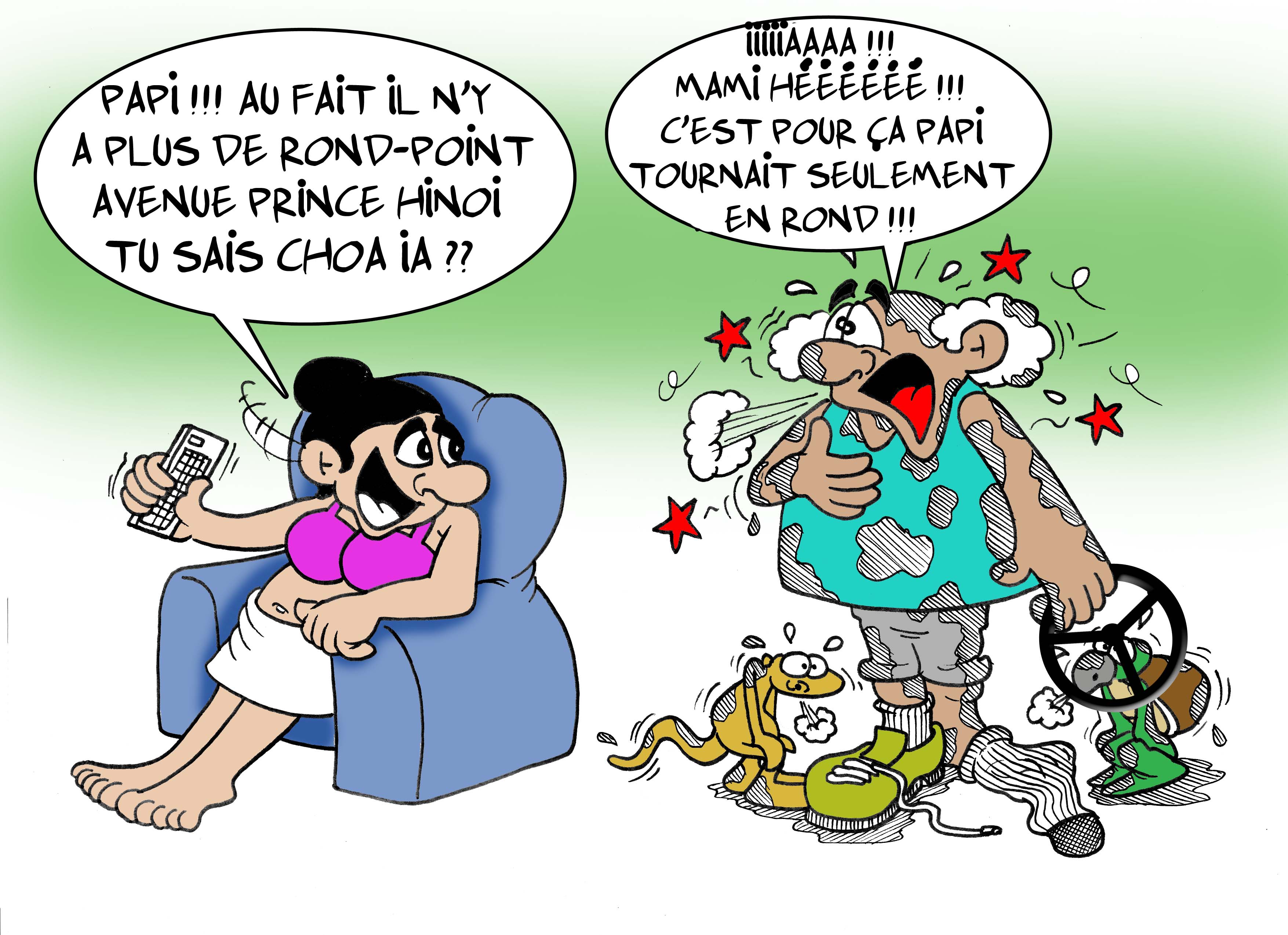 "ça coince au carrefour" par Munoz