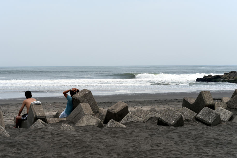 Le spot Japonais a proposé pour l'instant des vagues de petite taille