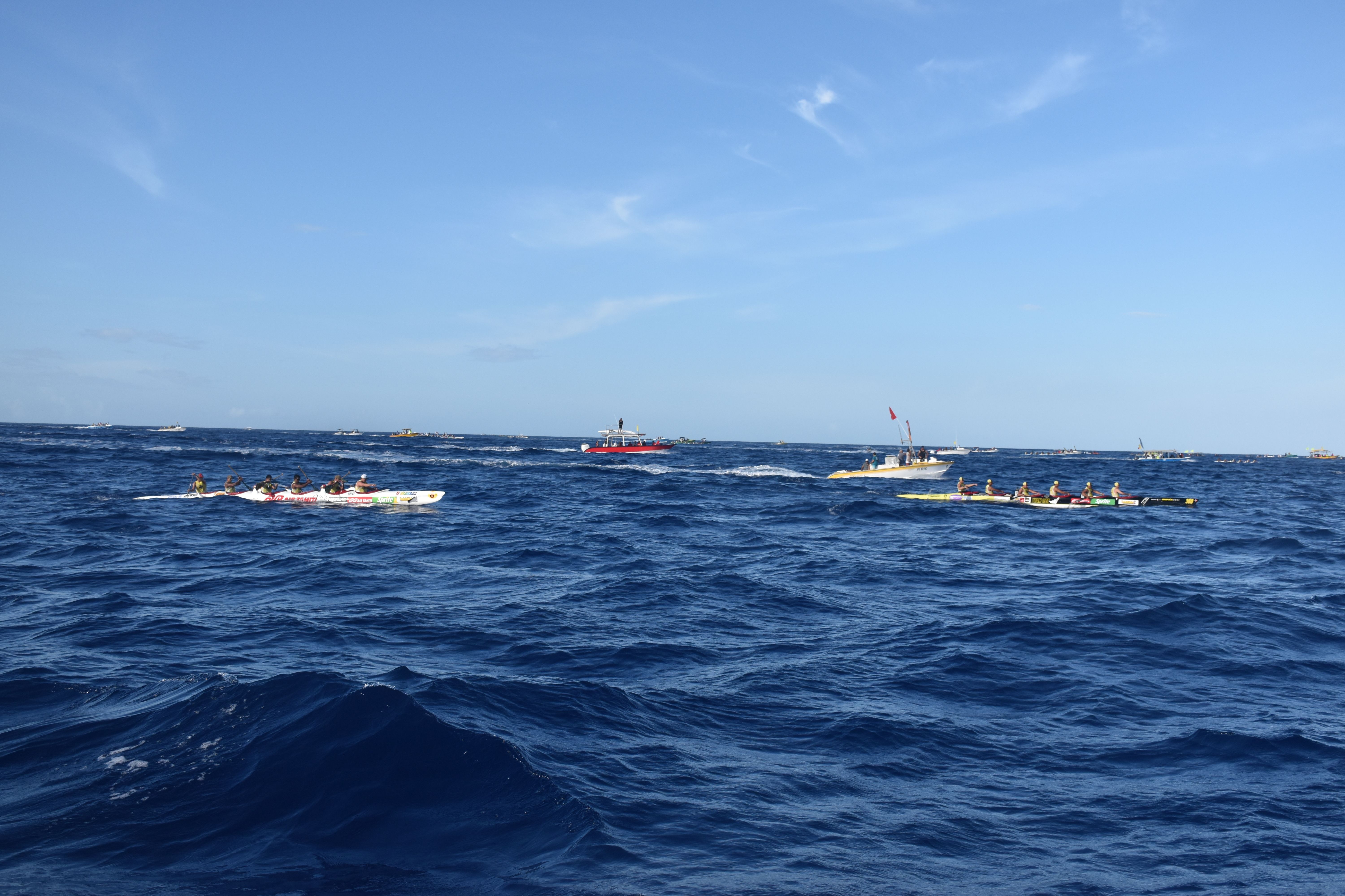 Les duels ont été nombreux entre les cadors du va’a V6.