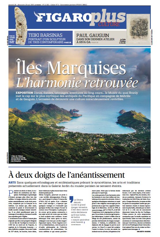 Les Marquises à l'honneur dans le Figaro ce week-end