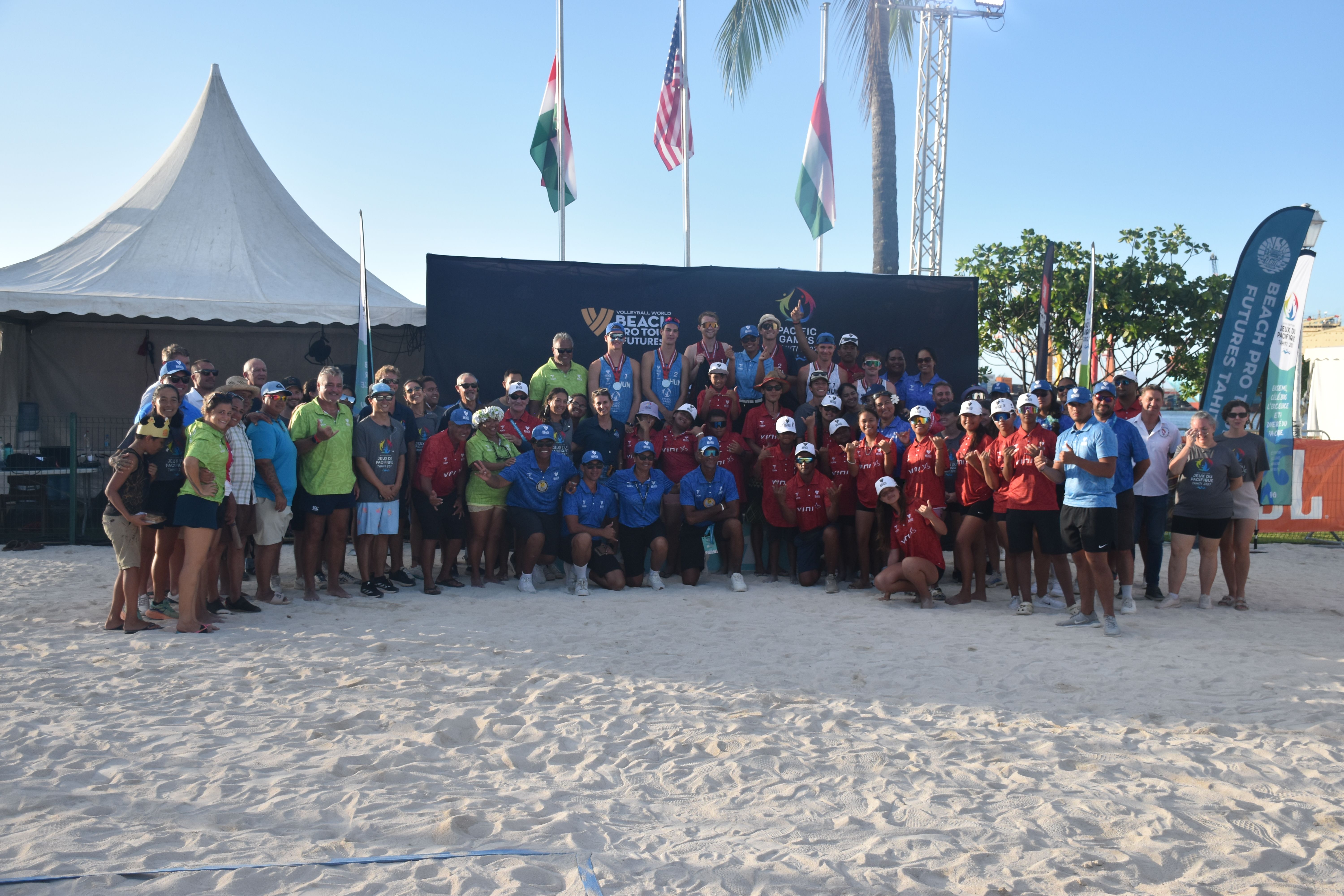 Toute la famille du Beach volley polynésien était réunie pour ce grand événement international.