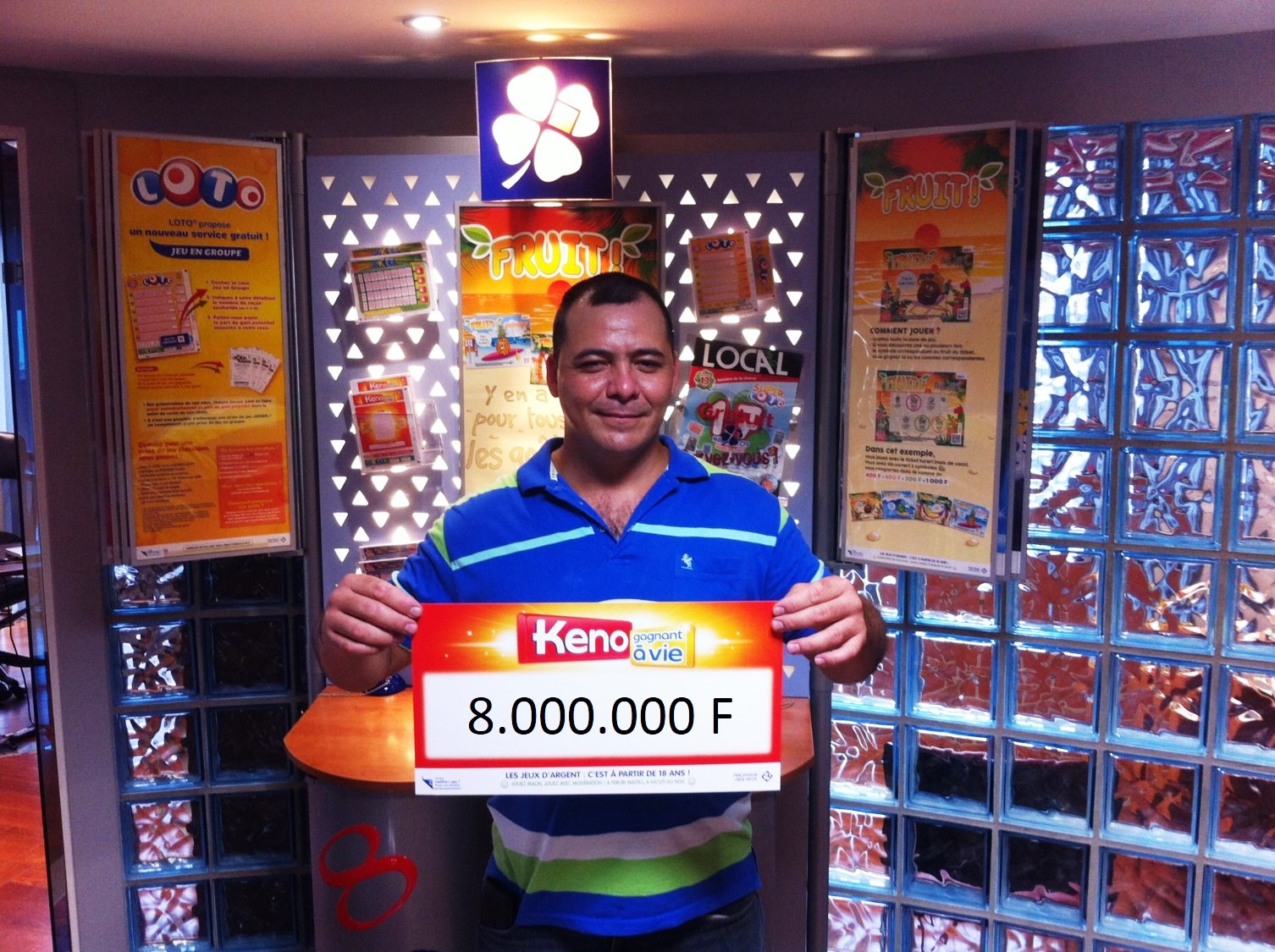 À Nuku Hiva, un joueur remporte 8 millions de Fcfp grâce à un 9/9 au Keno