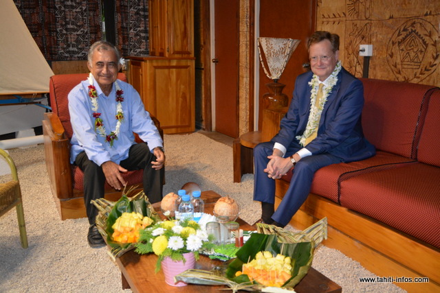 Oscar Temaru a reçu le nouveau haut-commissaire ce mardi soir