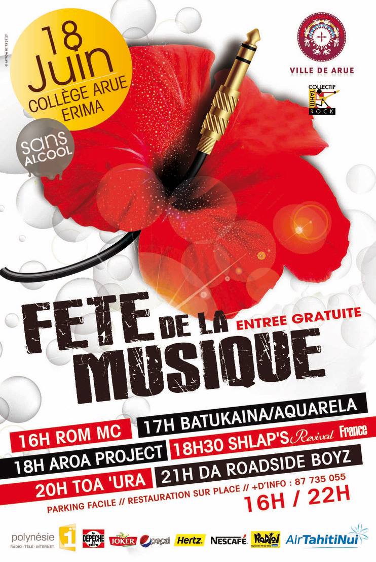 La 10ème édition de la fête de la musique se tiendra le 18 juin sur le terrain de sport du collège d'Arue