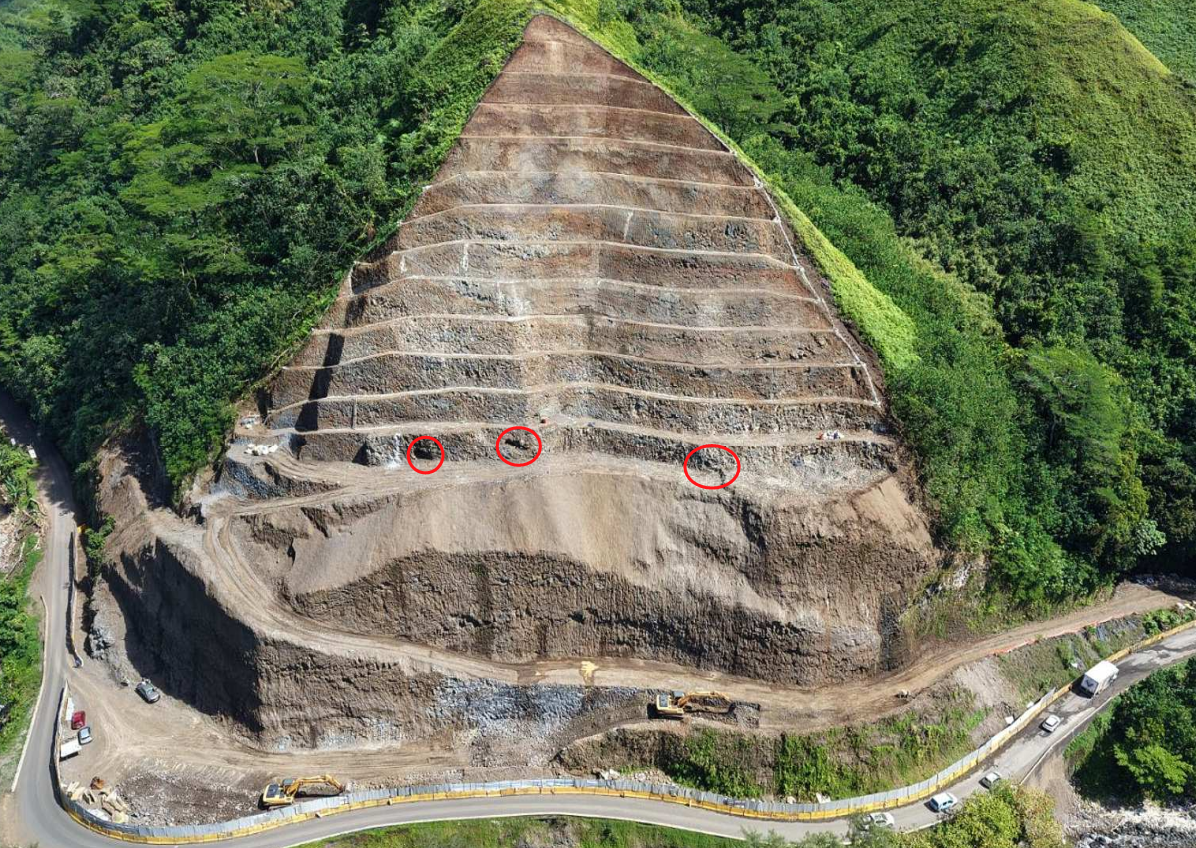 Aperçu des travaux réalisés et du positionnement des lavatubes (Crédit : DEQ).