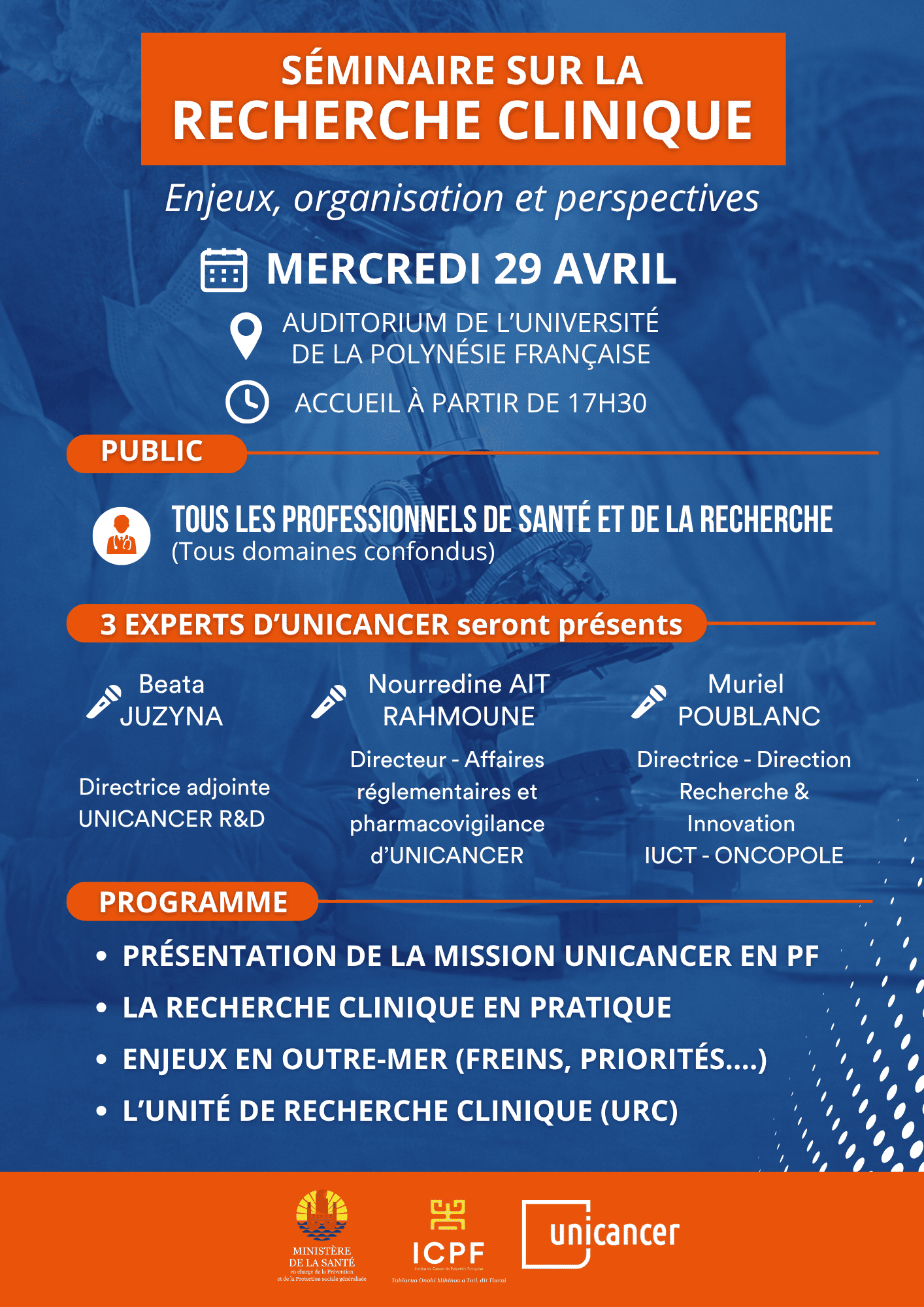 ​Recherche clinique du cancer : un séminaire et des experts à l'UPF ce mercredi