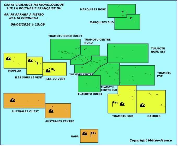 Forte houle : vigilance maintenue aux Australes