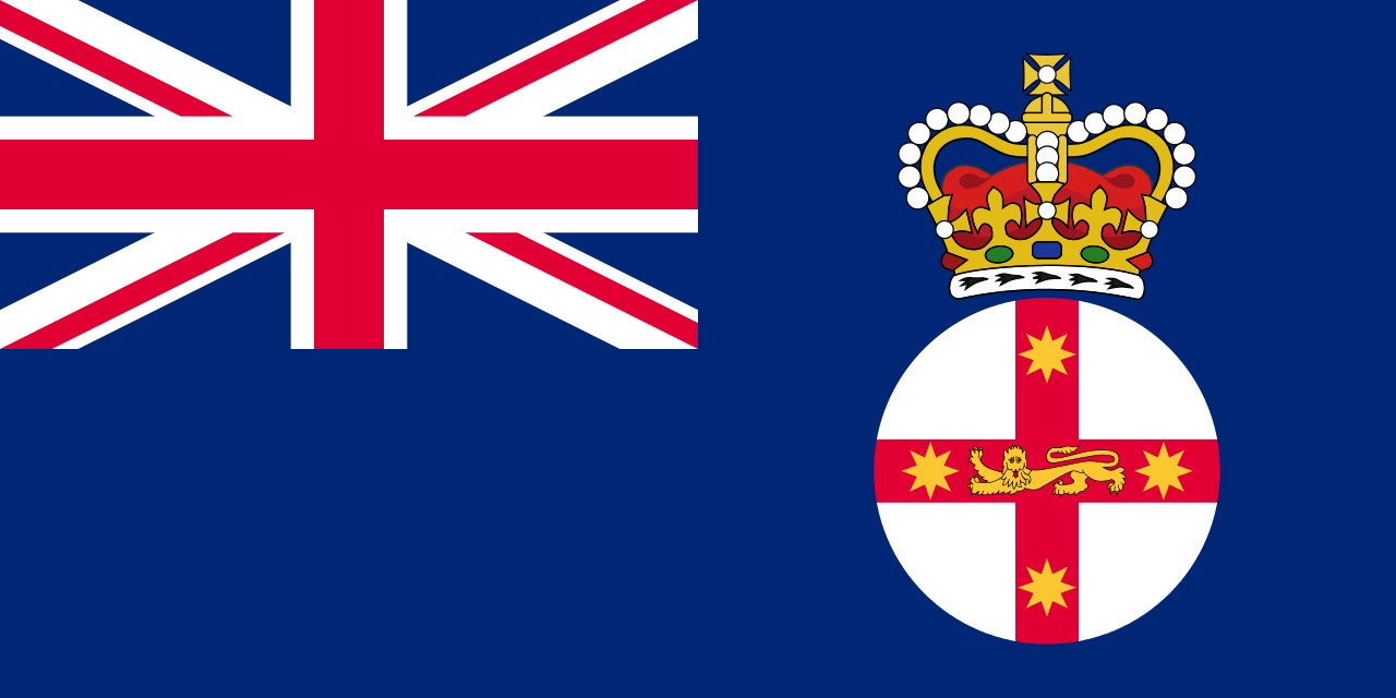 Le drapeau de la Nouvelle-Galles du Sud, lorsque Bligh en fut le gouverneur.
