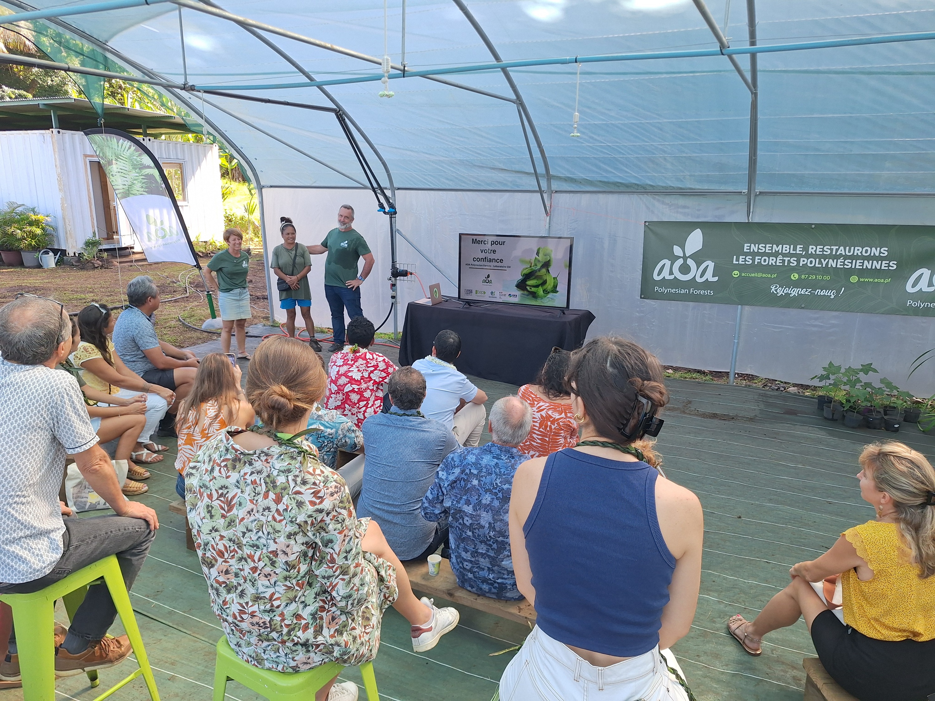 L’inauguration s’est tenue au conservatoire botanique d’AOA à Papara.