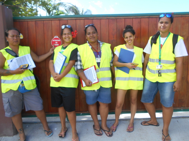 Cinq femmes sont chargées de faire le recensement