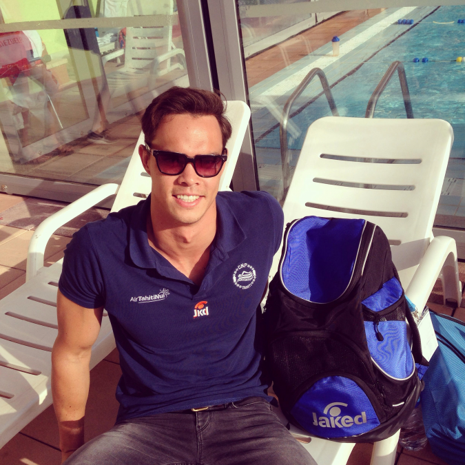 Natation : Stéphane Debaere sur les plots de Barcelone