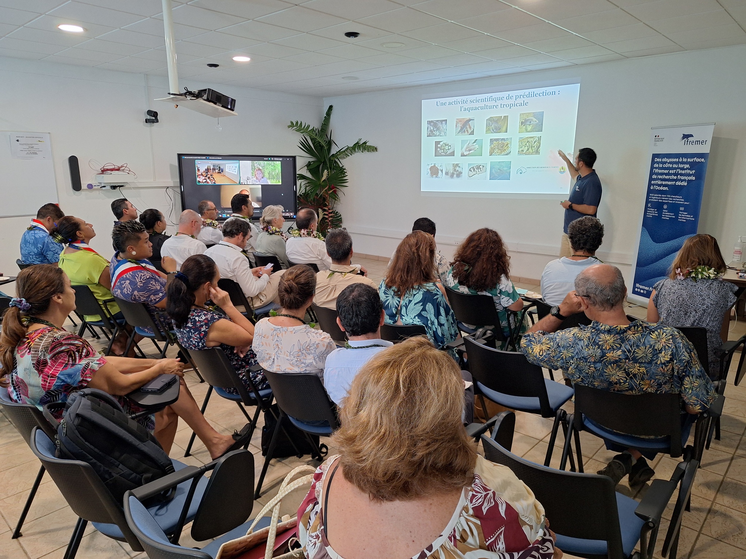 Présentation des missions de l’Ifremer à Vairao, suivie d’une visite du site.