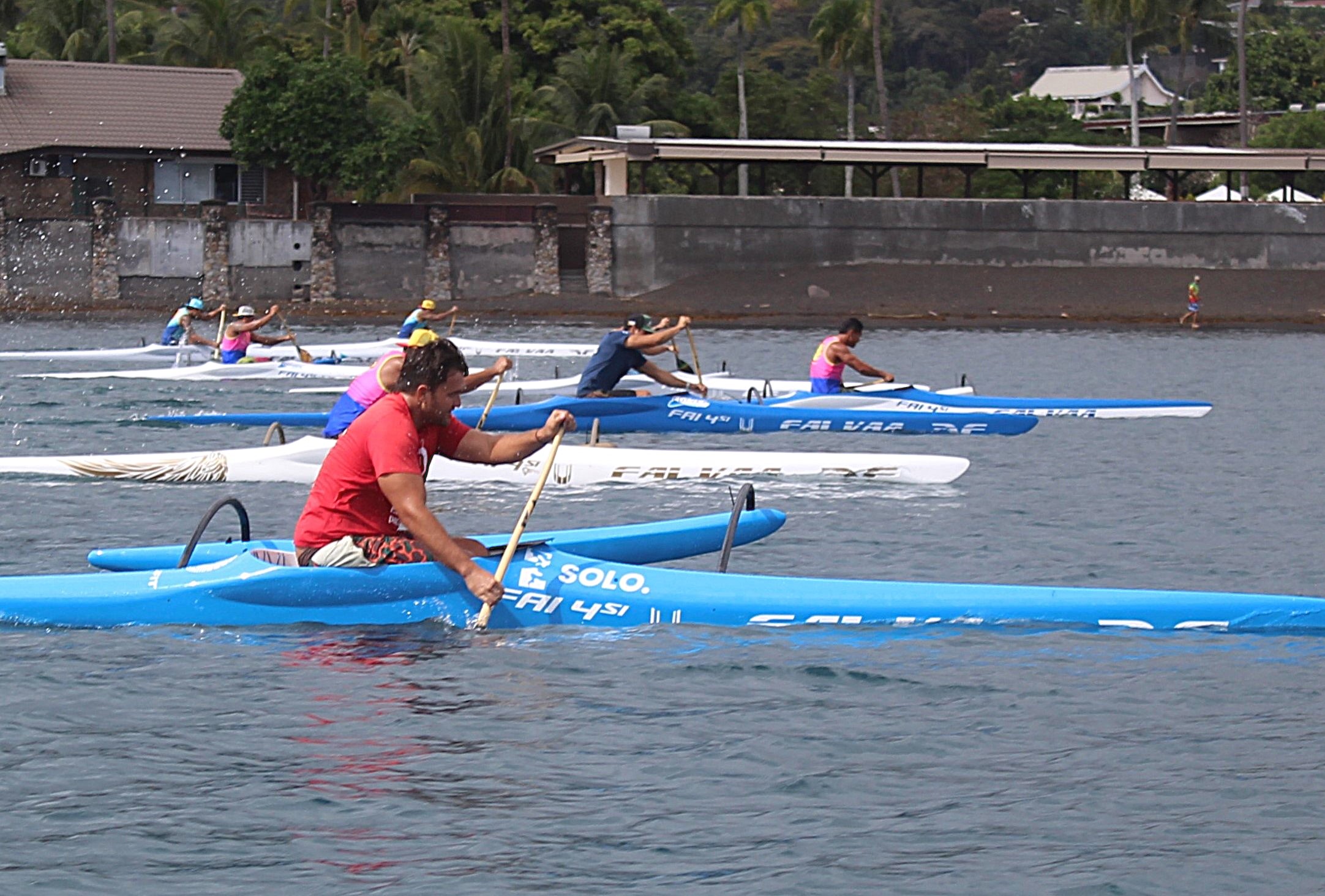 Les courses de samedi sur le plan d’eau de la baie de Taaone ont démontré que les rameurs tahitiens étaient au top de leur forme.