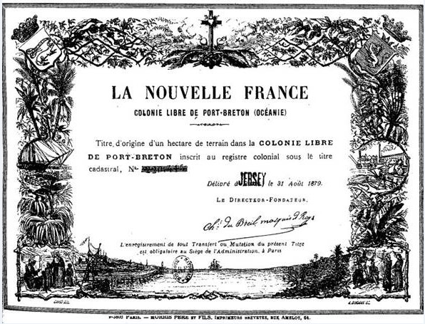 Ces bons de propriété (un hectare) ont rapporté une fortune au marquis. Il les vendait d’abord 5 Francs, puis 10, puis 20 … Il aurait récolté environ 9 millions de Francs de l’époque.
