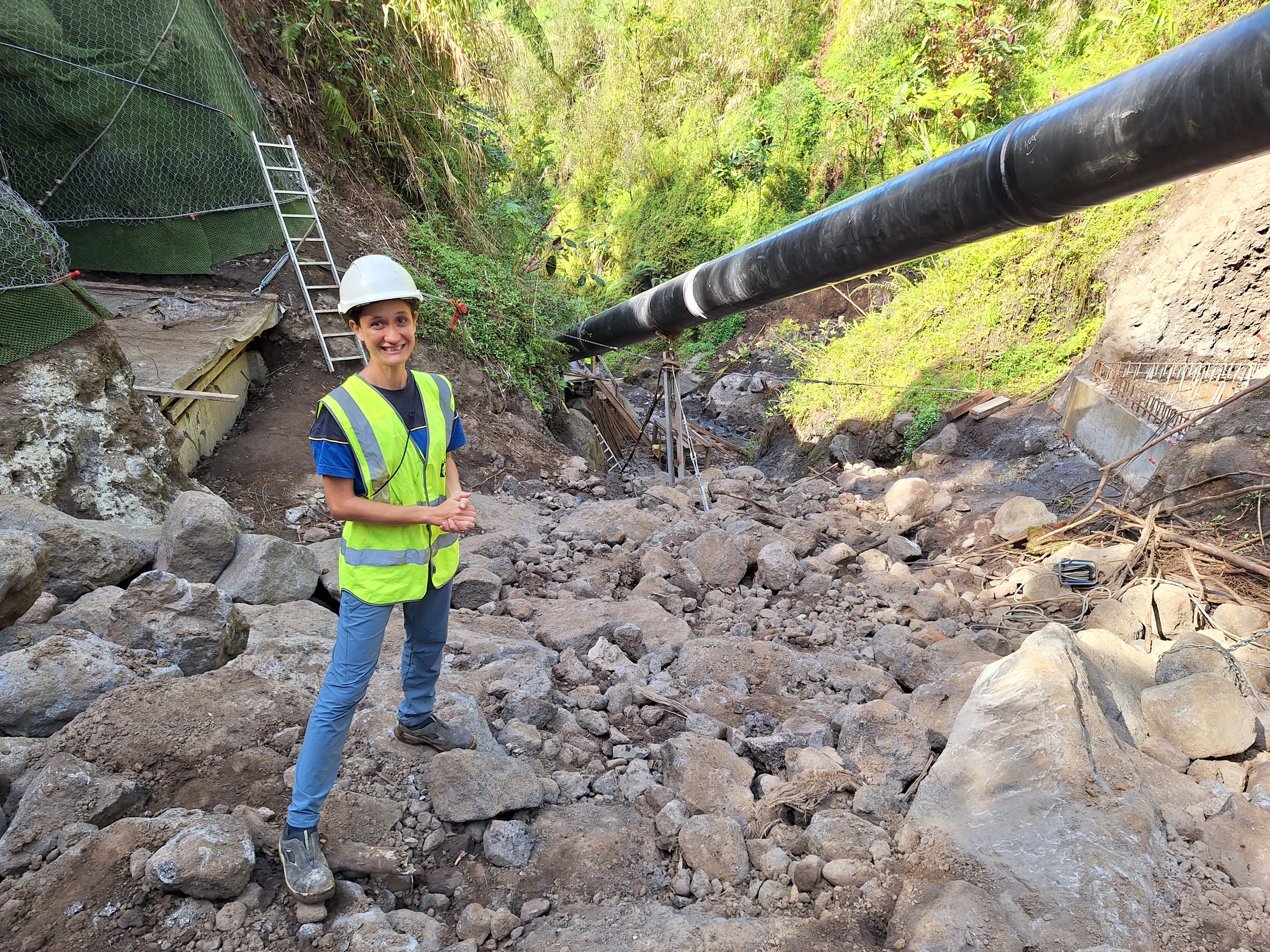 Rebecca Wong Fat-Derval pilote ce chantier de sécurisation aux multiples contraintes (Crédit : Anne-Charlotte Lehartel).