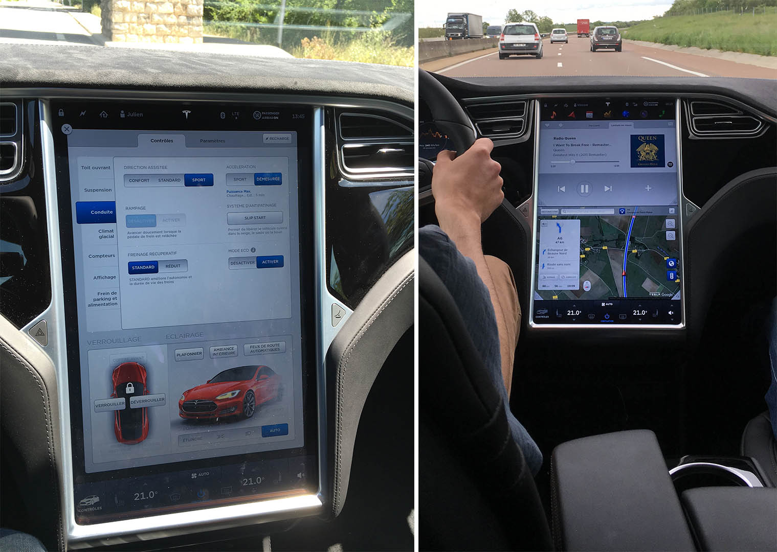 La "Model S" de Tesla, pionnière de la conduite autonome