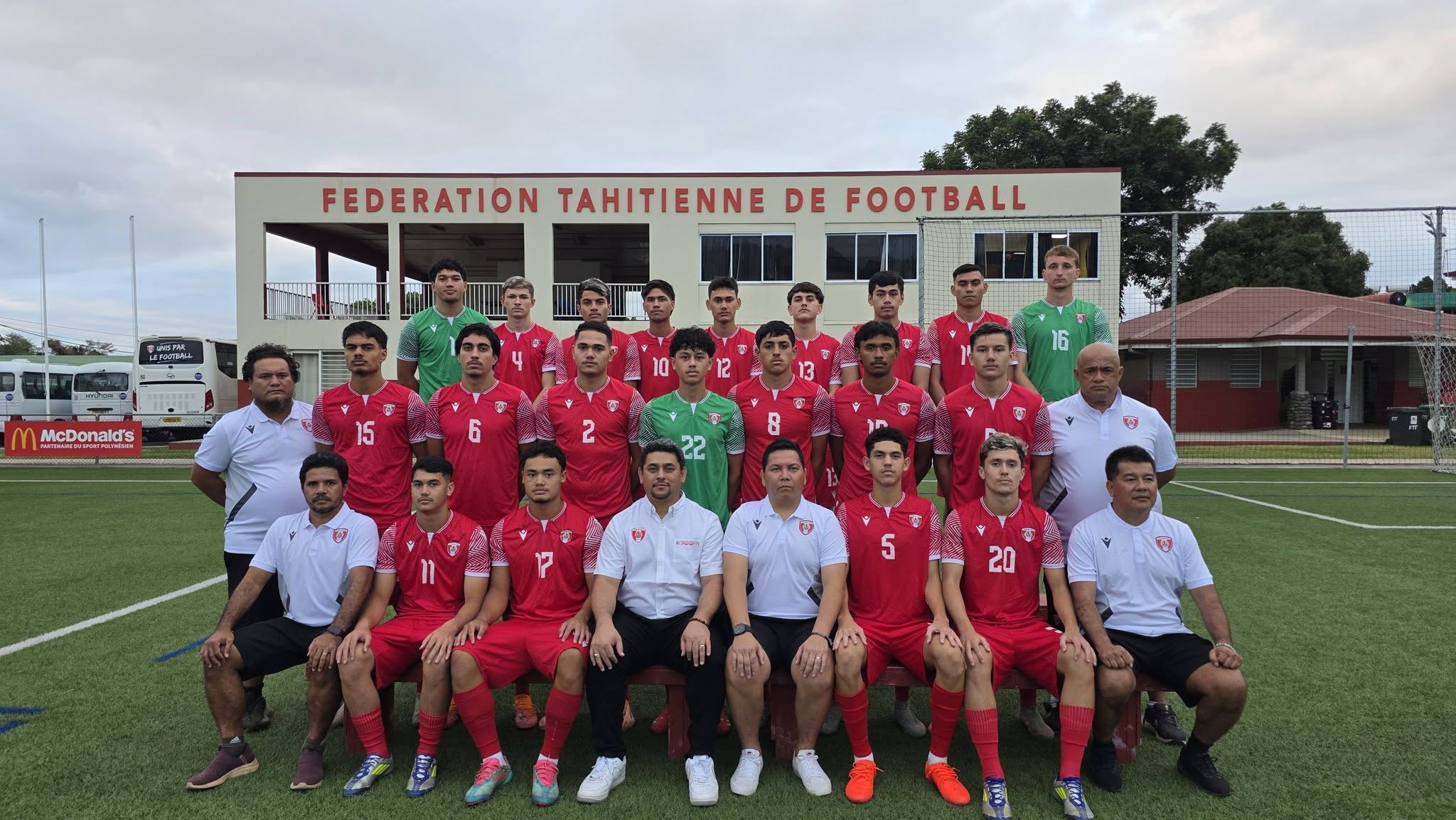 La délégation U19 tahitienne. © FTF