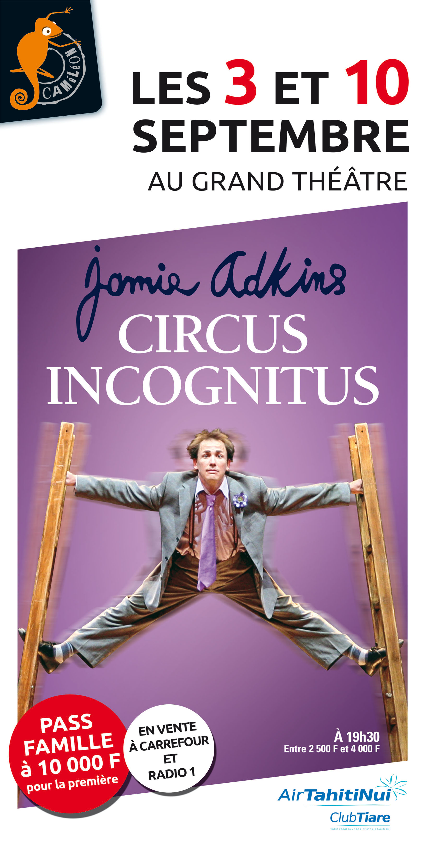 Le spectacle "Circus Incognitus" est porté par l'artiste Jamie Adkins, à la fois acrobate, clown et poète.