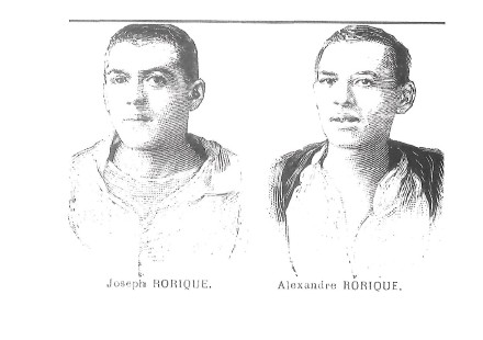 Le seul portrait des frères Eugène et Léonce Degrave, alias Joseph et Alexandre Rorique, dont nous disposons.