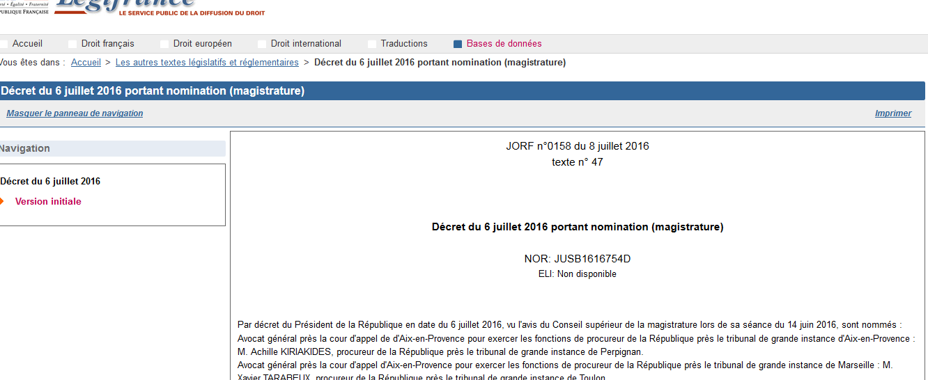 Hervé Leroy, nommé procureur de la République