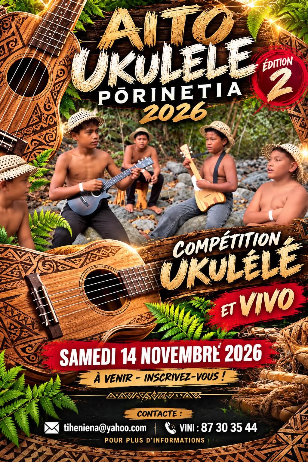 ‘Ukulele et vivo en compétition à Papara