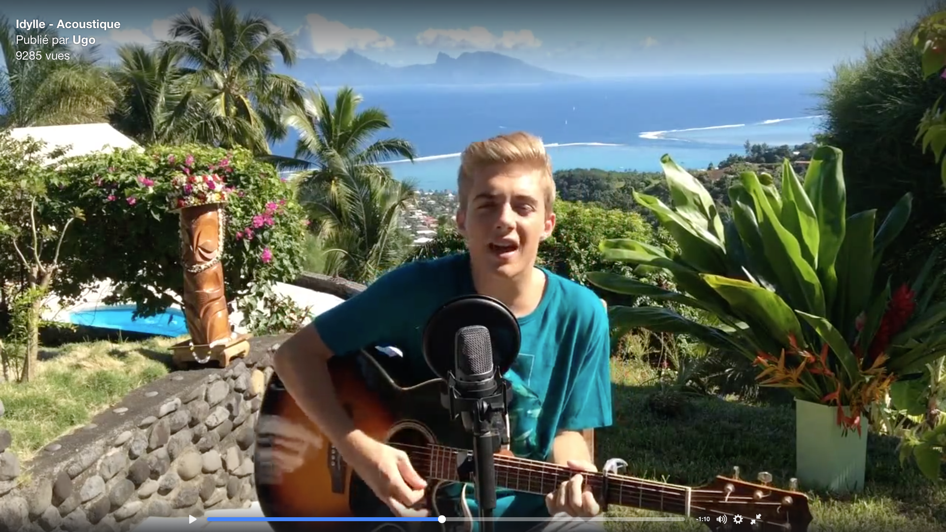 Le jeune homme de 18 ans a posté une vidéo sur sa page Facebook pour offrir à ses fans un avant-goût de son prochain opus.