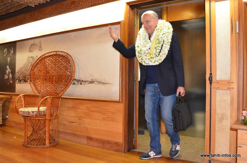 Le candidat à la candidature pour les présidentielles de 2017 a débuté samedi soir une visite officielle de quatre jours en Polynésie française.