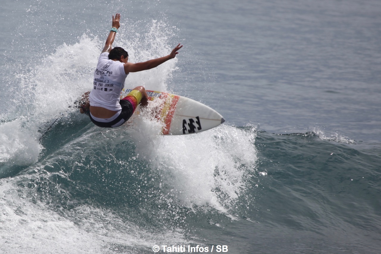 Karelle avait manqué de réussite à domicile lors du Papara Pro mais le talent est bien là