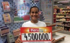 Keno: Une mamie remporte 4,5 millions avec un ticket gagnant à Punaauia