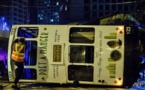 Un tramway se renverse dans le centre de Hong Kong, 14 blessés