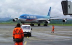 Un avion d'Air Tahiti Nui à Lourdes