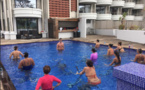 Réouverture de l'hôtel Tahiti Nui, les cours d'aquabike ont repris