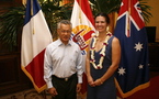 Le Président de la Polynésie française reçoit la Consule générale d’Australie à Nouméa