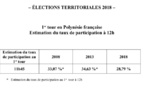Territoriales: Taux de participation à 28,79 % à midi