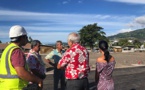 Visite du site des prochains championnats du monde de va’a par le Président Edouard Fritch