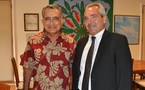 Le Haut-commissaire reçoit le président Oscar Temaru