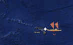 Faafaite : la flotte des 7 pirogues arrivent à Hawaii