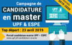 Master : vous pouvez déposer vos candidatures à l’UPF et à l’ESPE