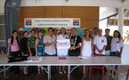 Remise du chèque de 1 200 000 CFP à la Ligue contre le cancer par le TAHITI FITNESS CHALLENGE